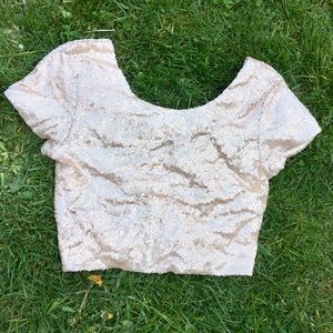 Sequin Crop Top